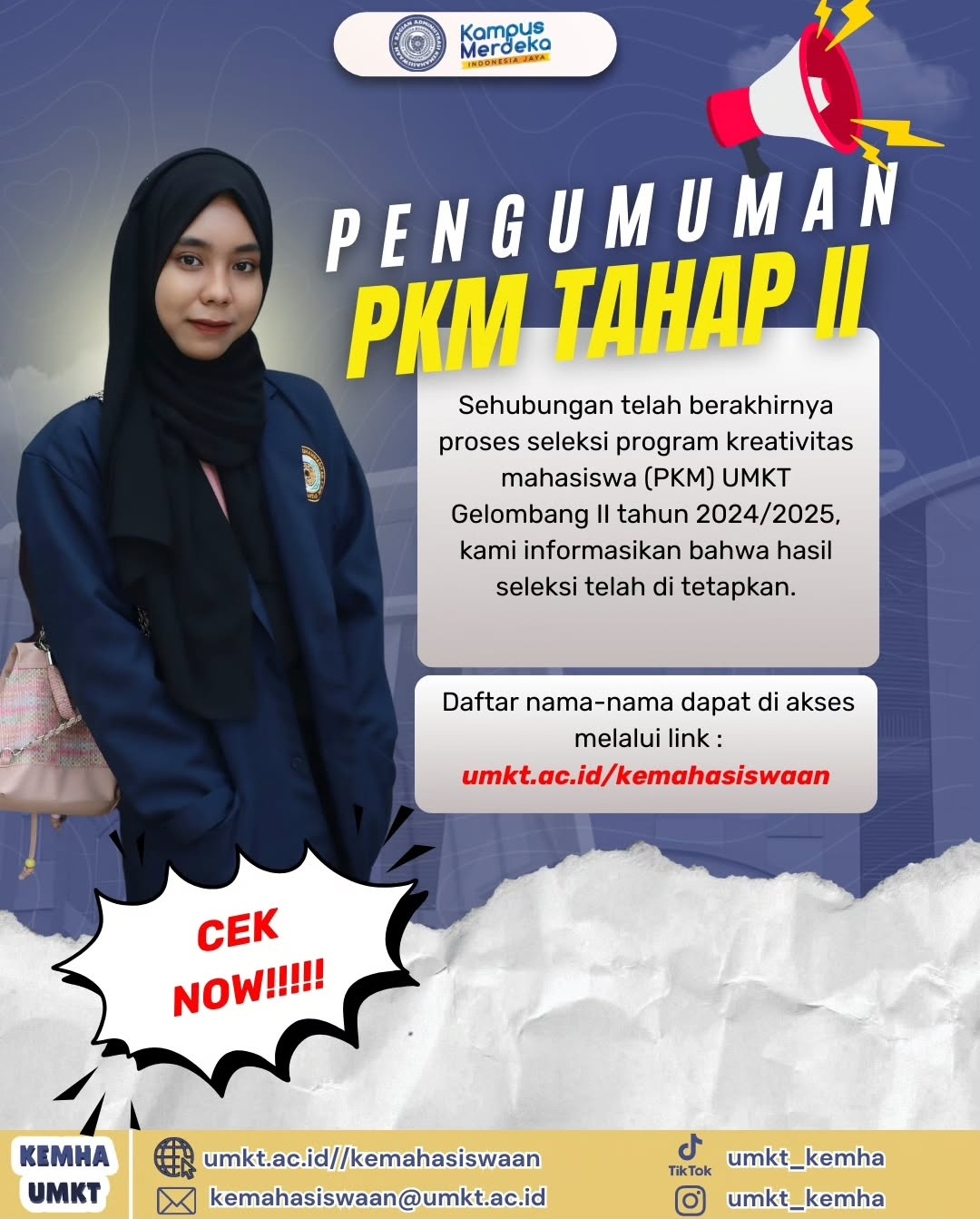 Pengumuman PKM Lolos Tingkat Universitas Muhamamdiyah Kalimantan Timur Gel 2