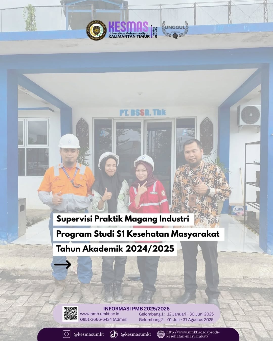 Supervisi Magang Industri Mahasiswa Kesehatan Masyarakat UMKT