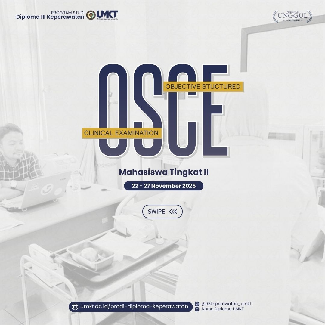 Pelaksanaan OSCE Mahasiswa Tingkat II Program Studi Diploma III Keperawatan UMKT Tahun Akademik 2025/2026