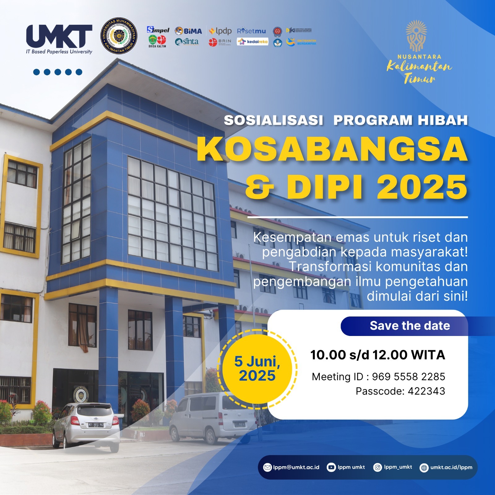Sosialisasi Program Hibah Kosabangsa dan DIPI Tahun 2025