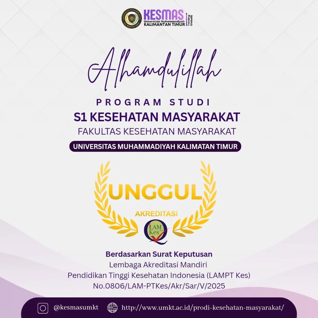 Prodi S1 Kesehatan Masyarakat UMKT Raih Akreditasi Unggul dari LAM-PTKes