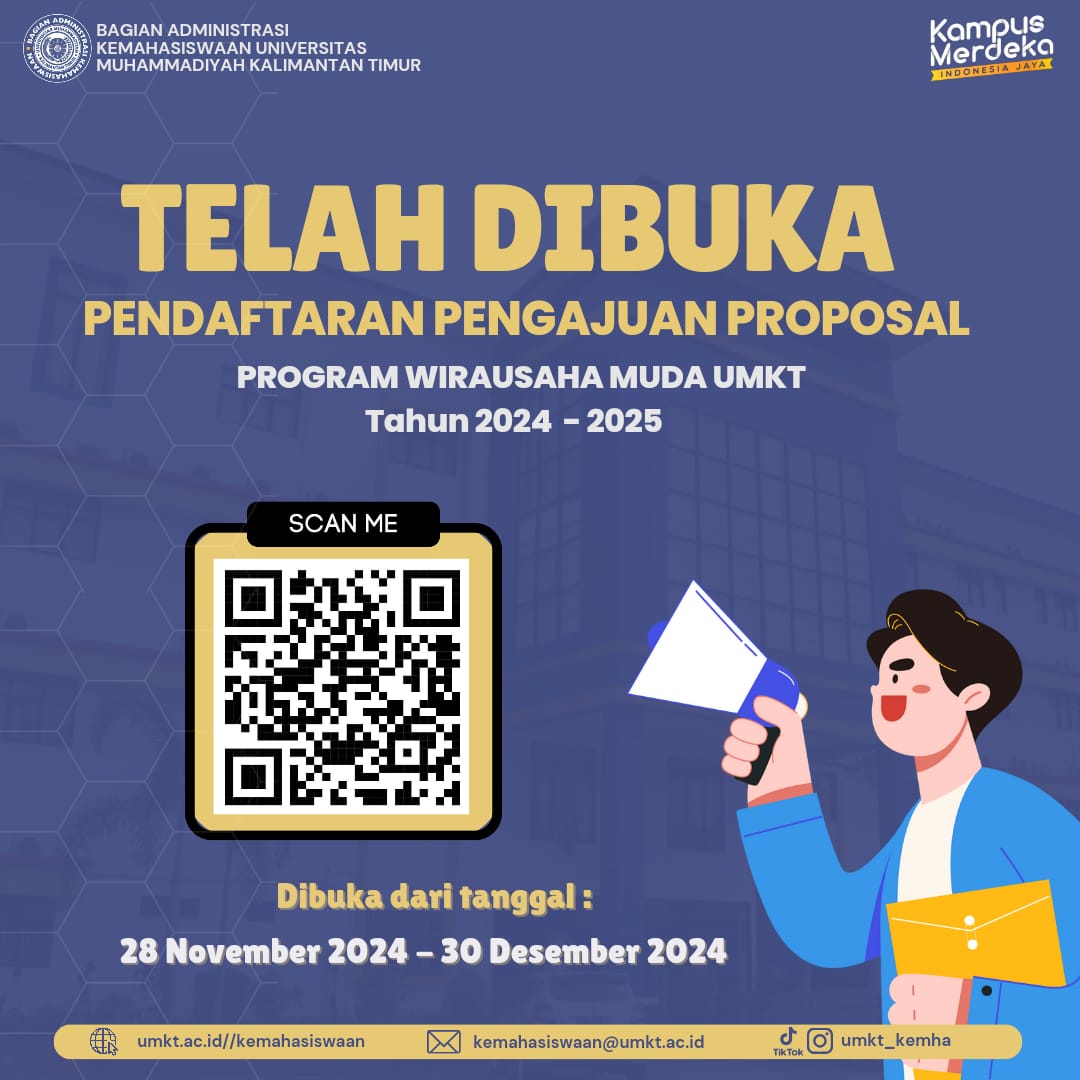 Buka Peluang Usaha Mahasiswa Pendaftaran Program Wirausaha Muda UMKT 2024 Kini Dibuka!
