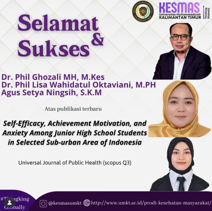 Publikasi Dosen S1 Kesehatan Masyarakat UMKT di Jurnal Internasional Bereputasi
