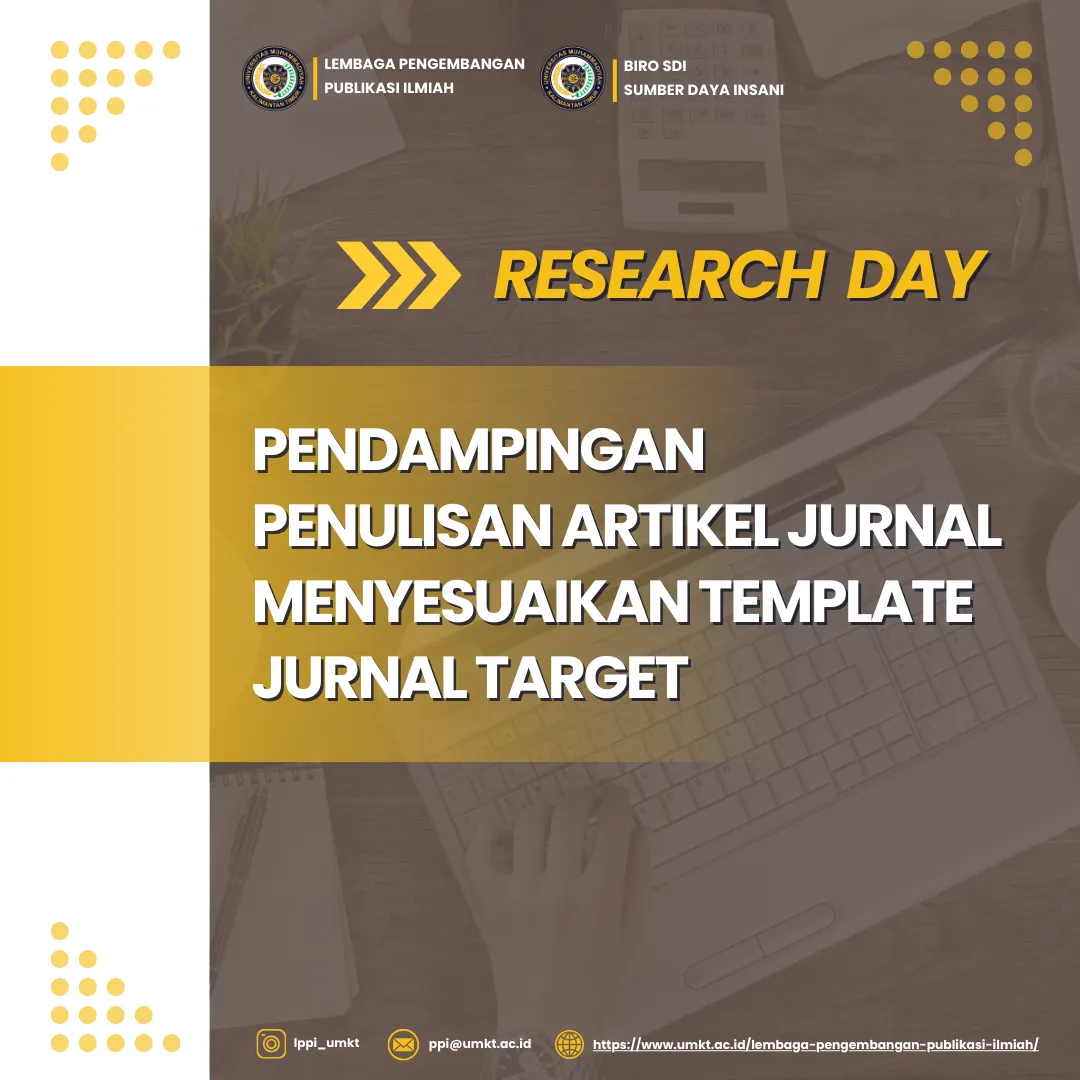 Research Day : Pendampingan Penulisan Artikel Jurnal Menyesuaikan Template Jurnal Target