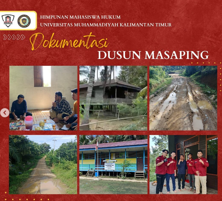 HIMAKUM UMKT: Pengabdian kepada Masyarakat di Dusun Masaping, Kutai Kartanegara.