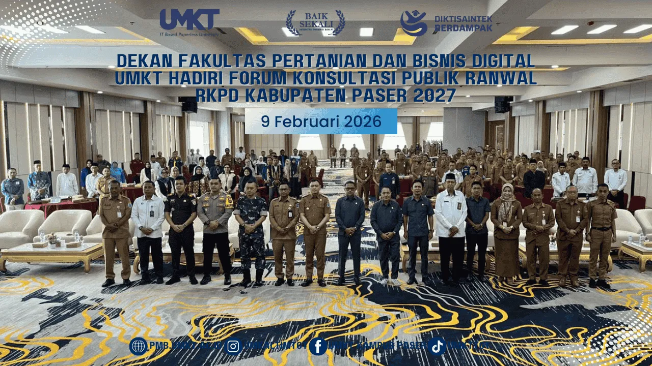 Dekan Fakultas Pertanian dan Bisnis Digital UMKT Hadiri Forum Konsultasi Publik Ranwal RKPD Kabupaten Paser 2027