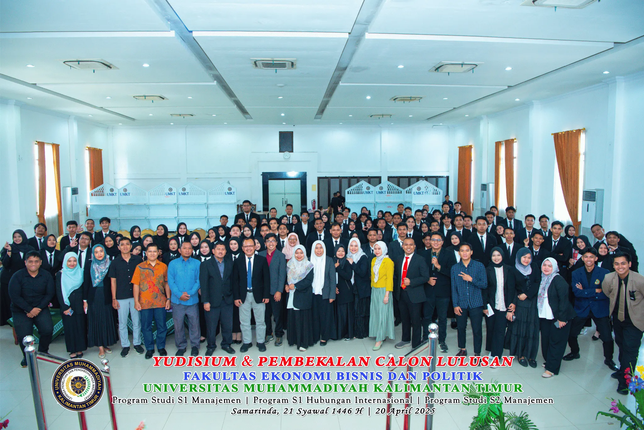 Yudisium dan Pembekalan Calon Lulusan Fakultas Ekonomi, Bisnis, dan Politik Universitas Muhammadiyah Kalimantan Timur Semester Ganjil 2024/2025