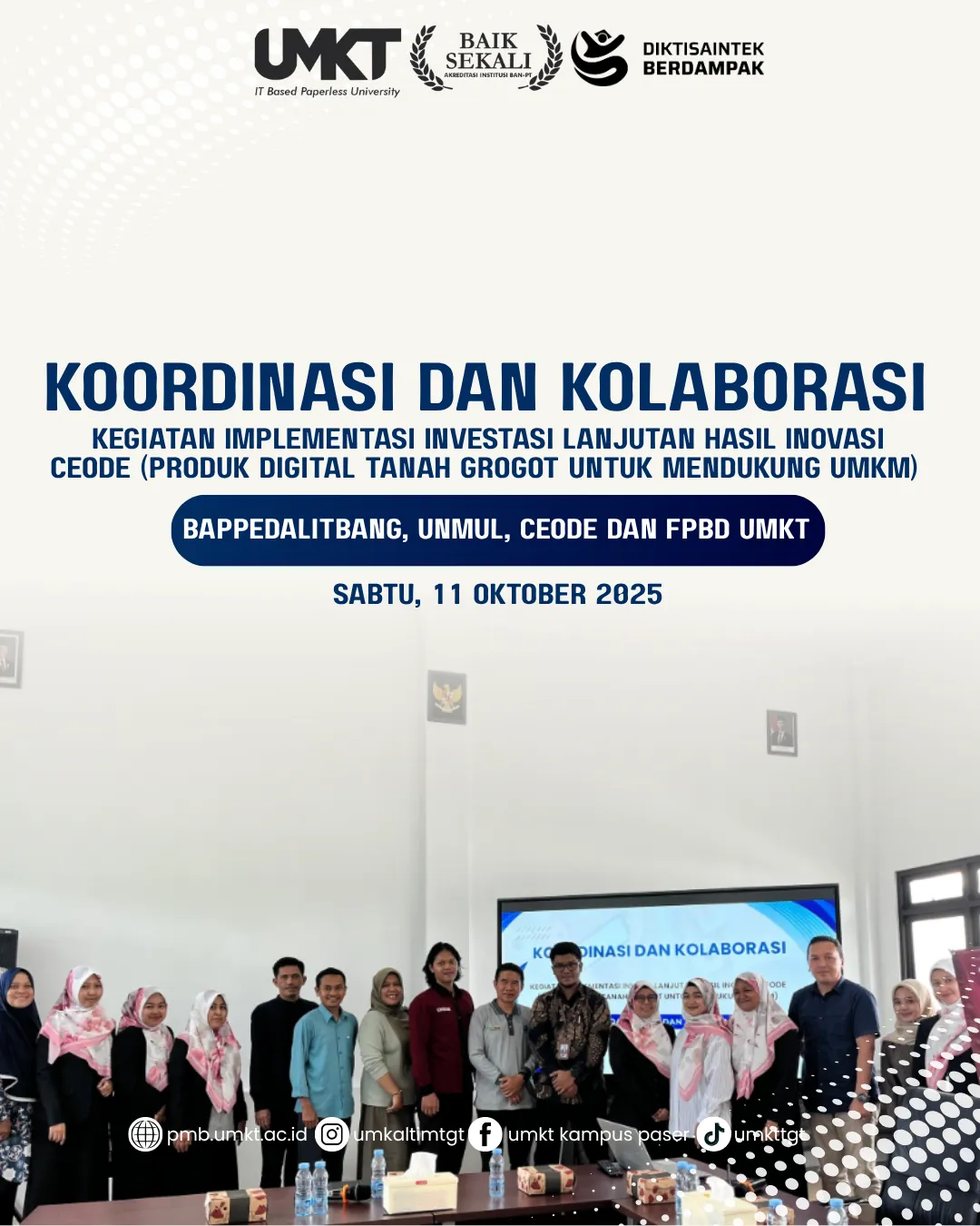 Perkuat Kemitraan UMKT FPBD Melakukan Kegiatan implementasi investasi lanjutan hasil inovasi Ceode (produk digital tanah grogot untuk mendukung umkm)