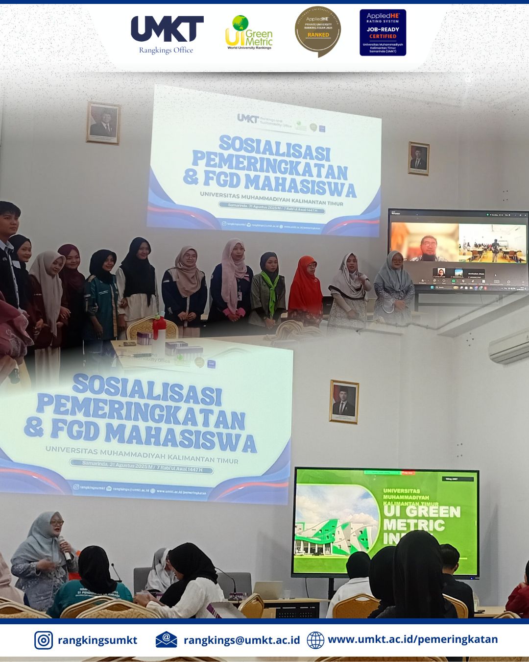 Unit Pemeringkatan Tingkatkan Reputasi Kampus Melalui Sosialisasi dan Focus Group Discussion (FGD) bersama Mahasiswa UMKT