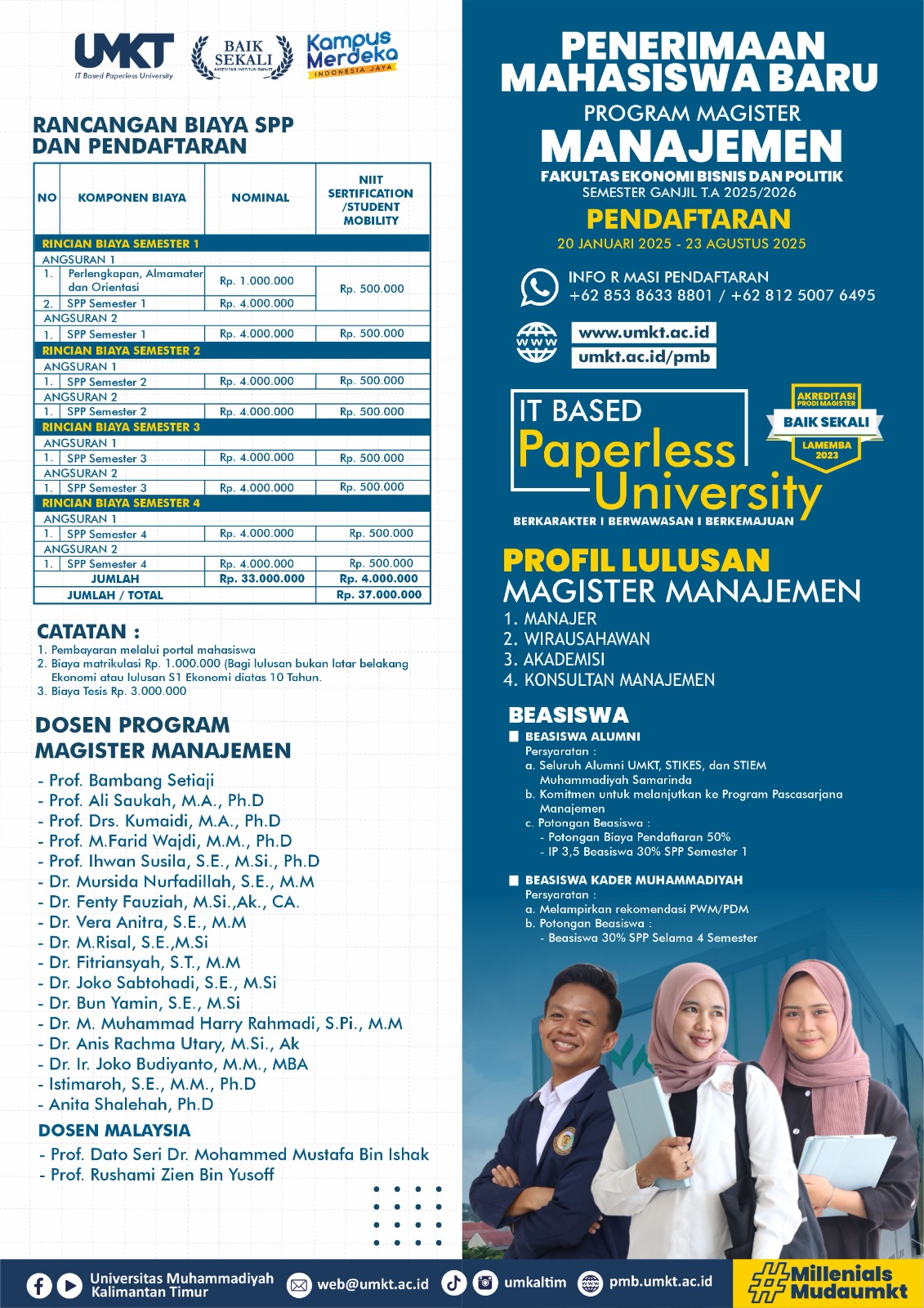 Penerimaan Mahasiswa Baru Magister Manajemen 2025/2026