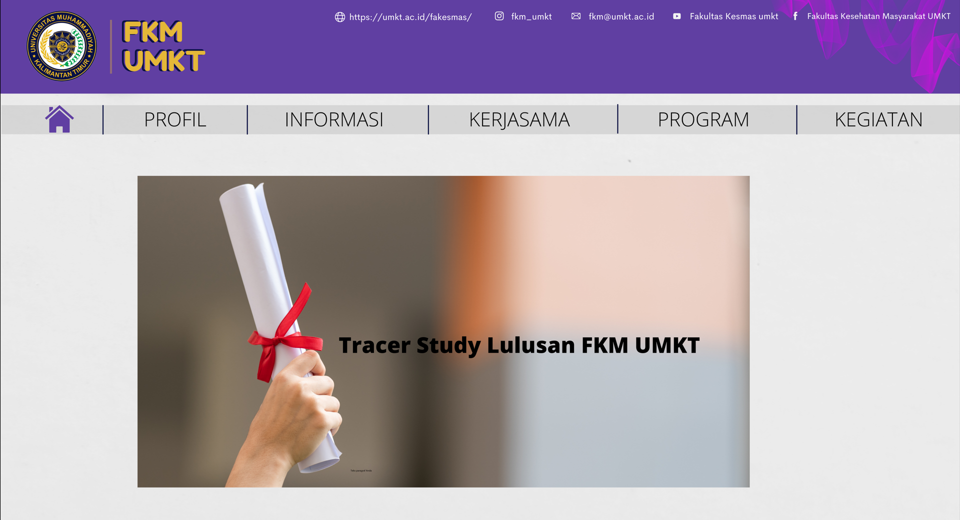 Tracer Study Bagi Lulusan Prgram Studi di Lingkungan FKM UMKT