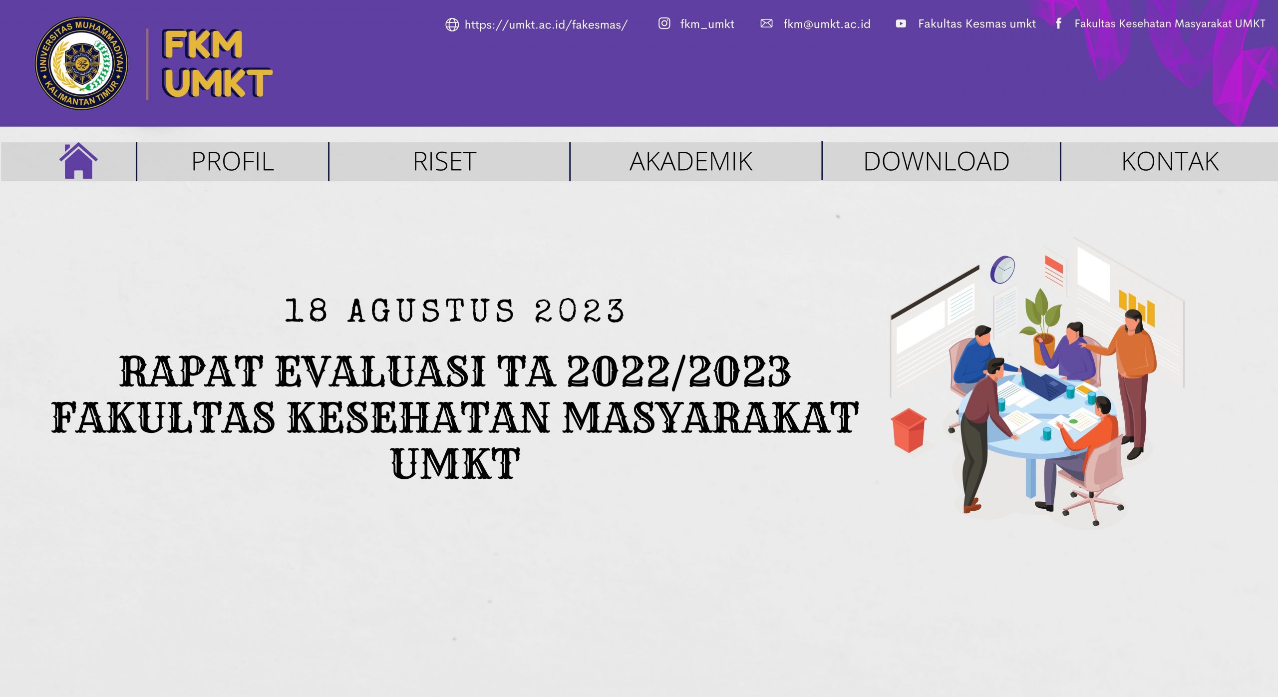 Rapat Evaluasi Tahun Akademik 2022/2023 Fakultas Kesehatan Masyarakat Universitas Muhammadiyah Kalimantan Timur