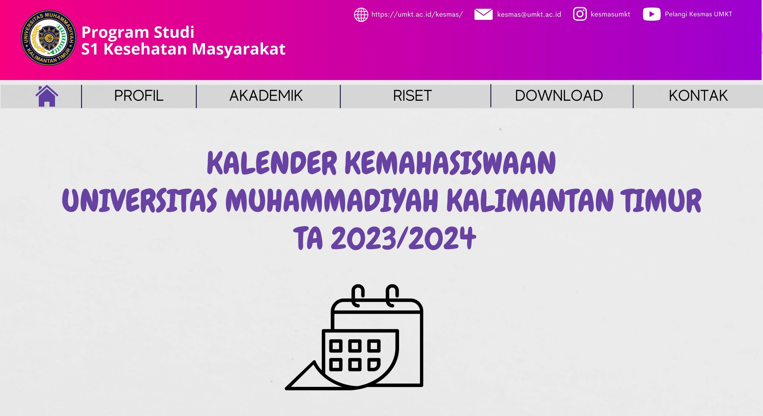 Kalender Kemahasiswaan Universitas Muhammadiyah Kalimantan Timur TA 2023/2024