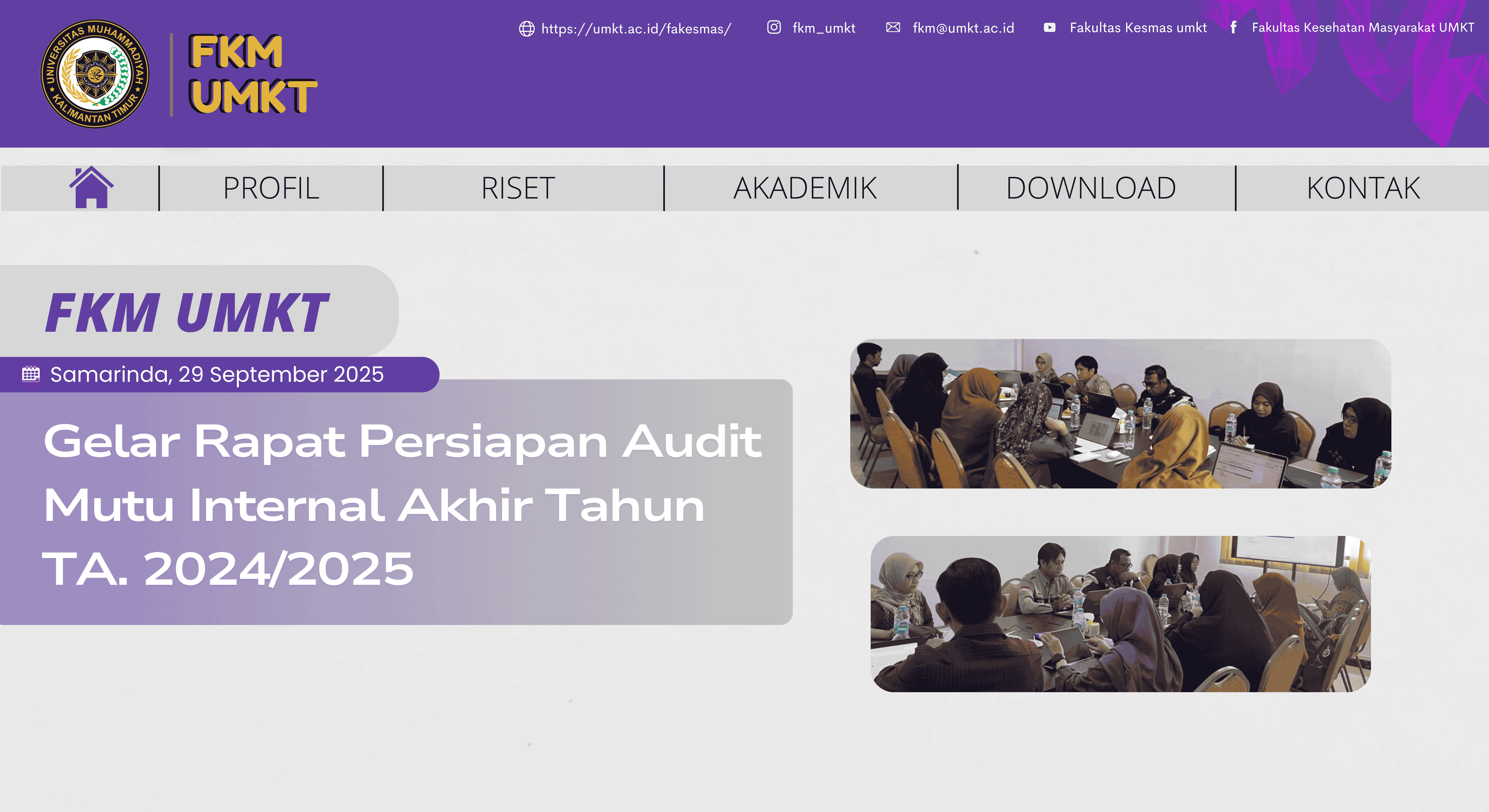 FKM UMKT Gelar Rapat Persiapan Audit Mutu Internal Akhir Tahun TA. 2024/2025