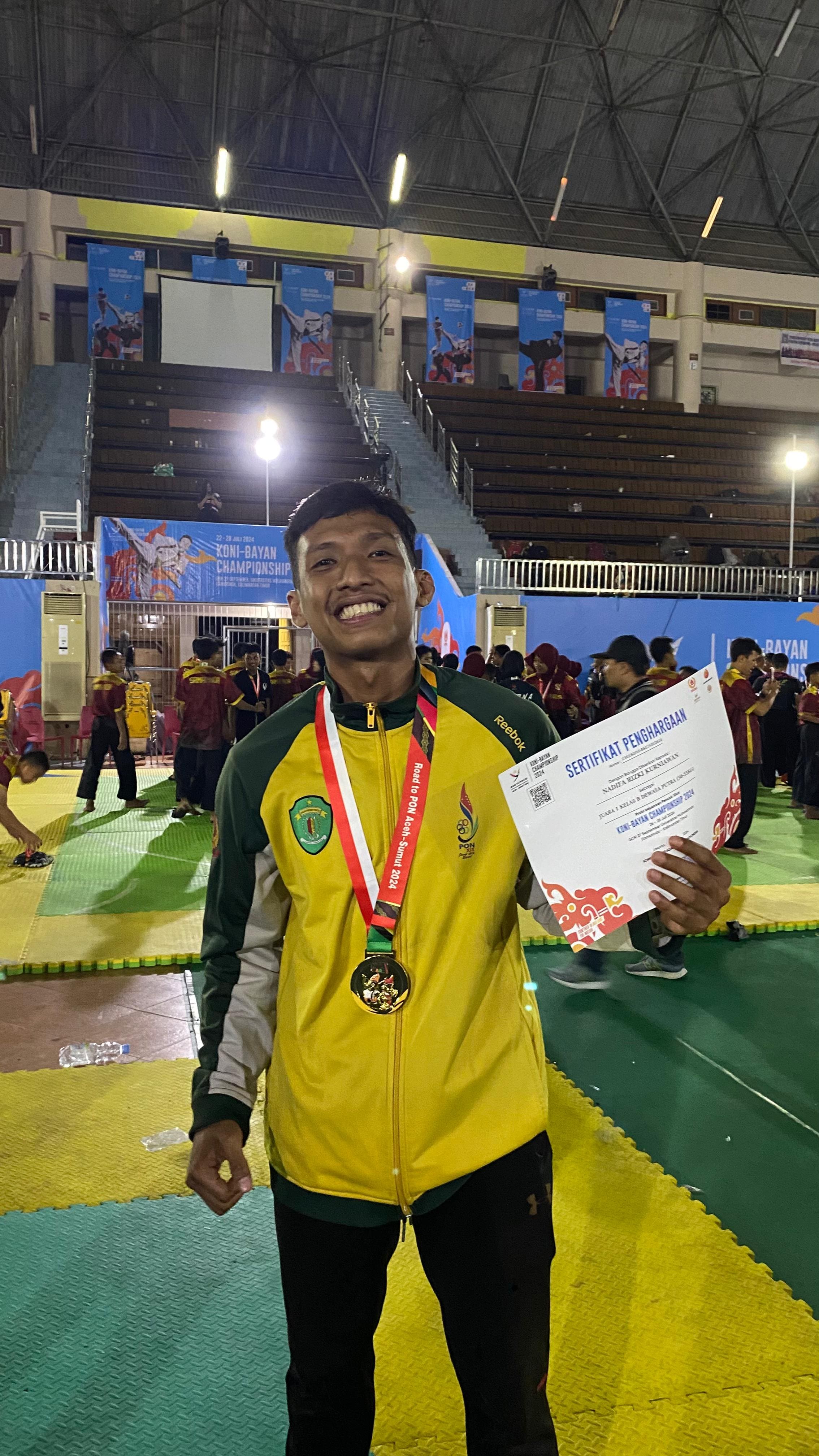 SELAMAT DAN SUKSES KEPADA NADIFA RIZKY KURNIAWAN ATAS RAIHAN MEDALI EMAS DI KONI-BAYAN CHAMPIONSHIP 2024