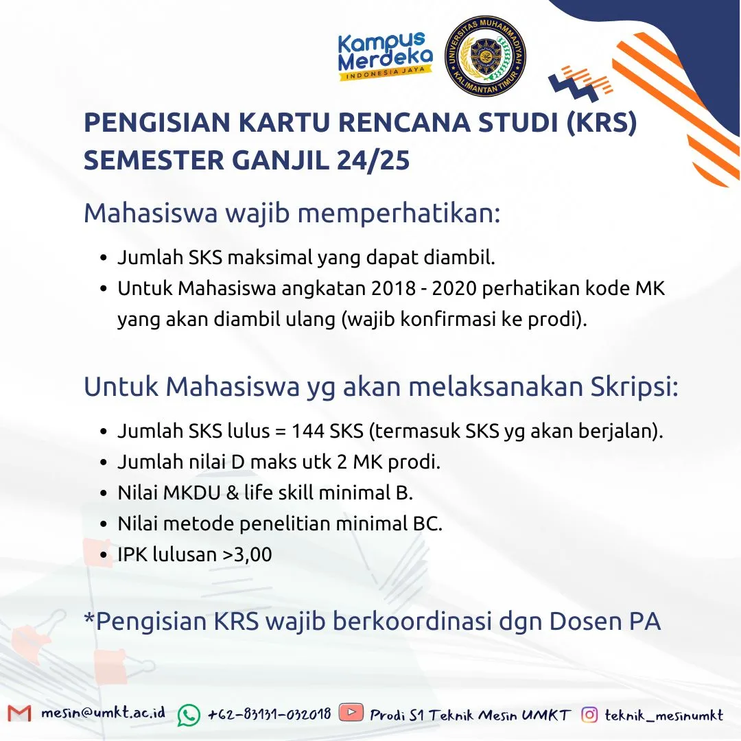 Masa pengambilan KRS Mahasiswa