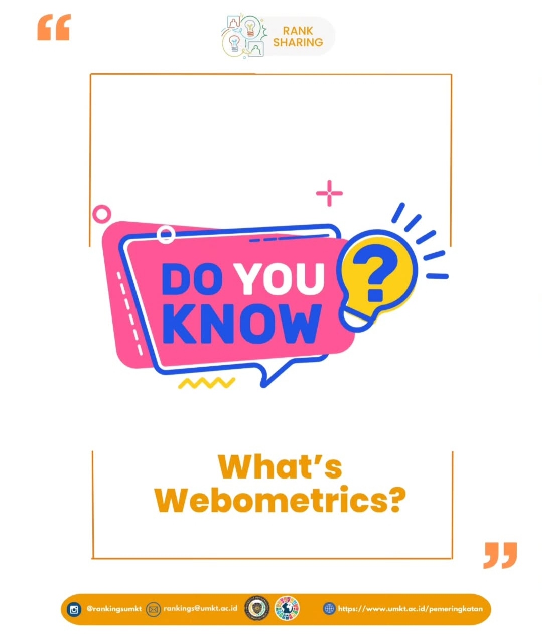 Apa itu Pemeringkatan Webometrics