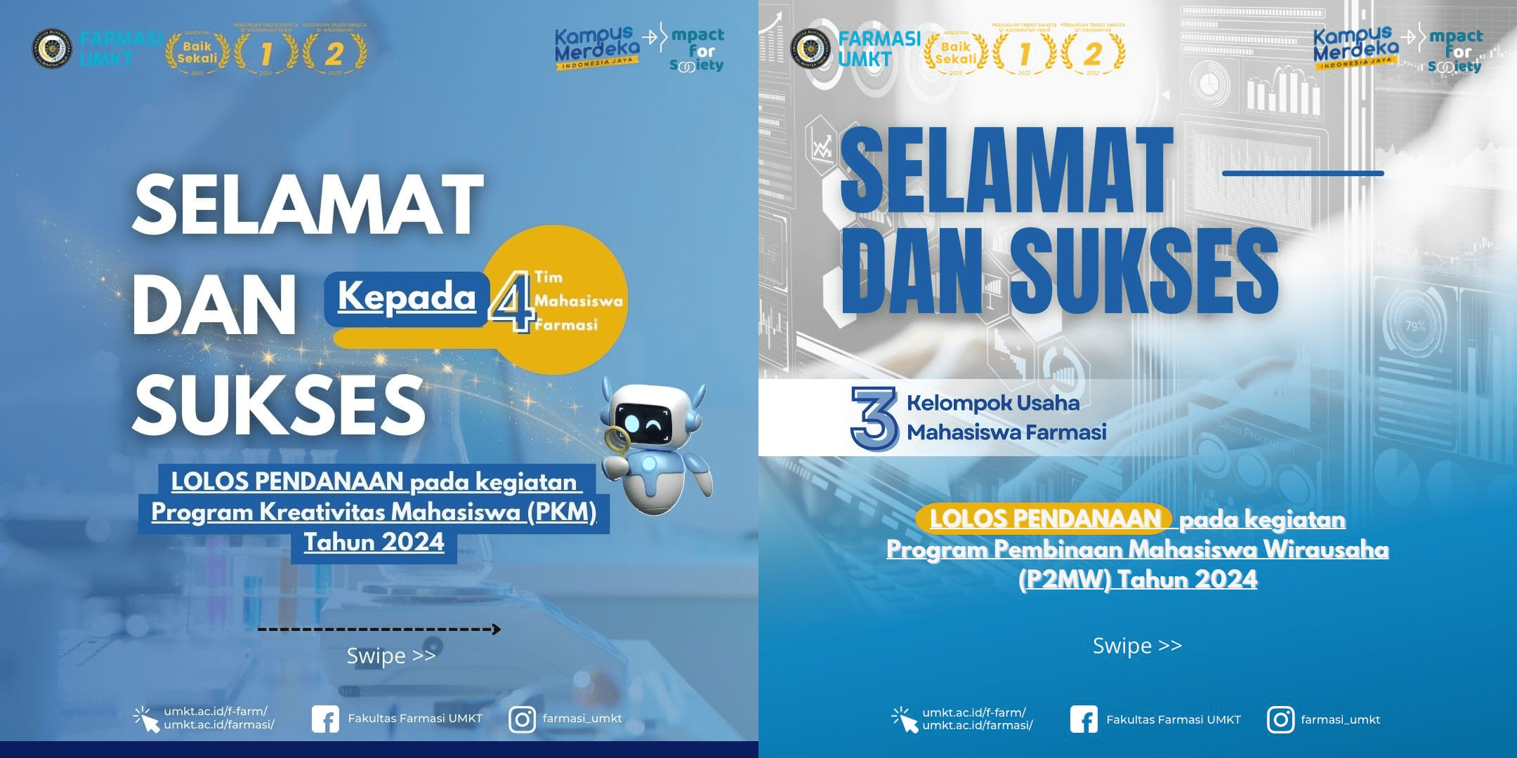 SELAMAT! 7 Tim Mahasiswa Farmasi UMKT Lolos Pendanaan PKM dan P2MW 2024