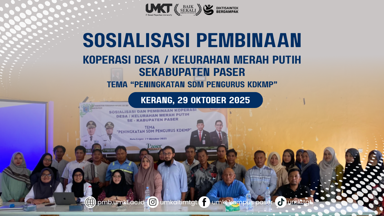 Peningkatan SDM Pengurus KDKMP, UMKT FPBD Beri Pembekalan di Kabupaten Paser