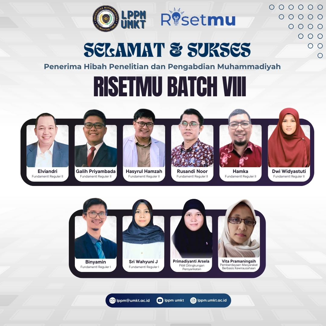 Selamat dan Sukses! Penerima Hibah Penelitian dan Pengabdian Muhammadiyah – RisetMu Batch VIII