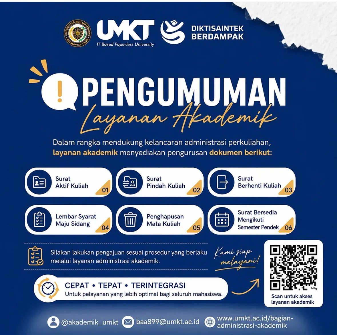 Pengumuman Layanan Akademik