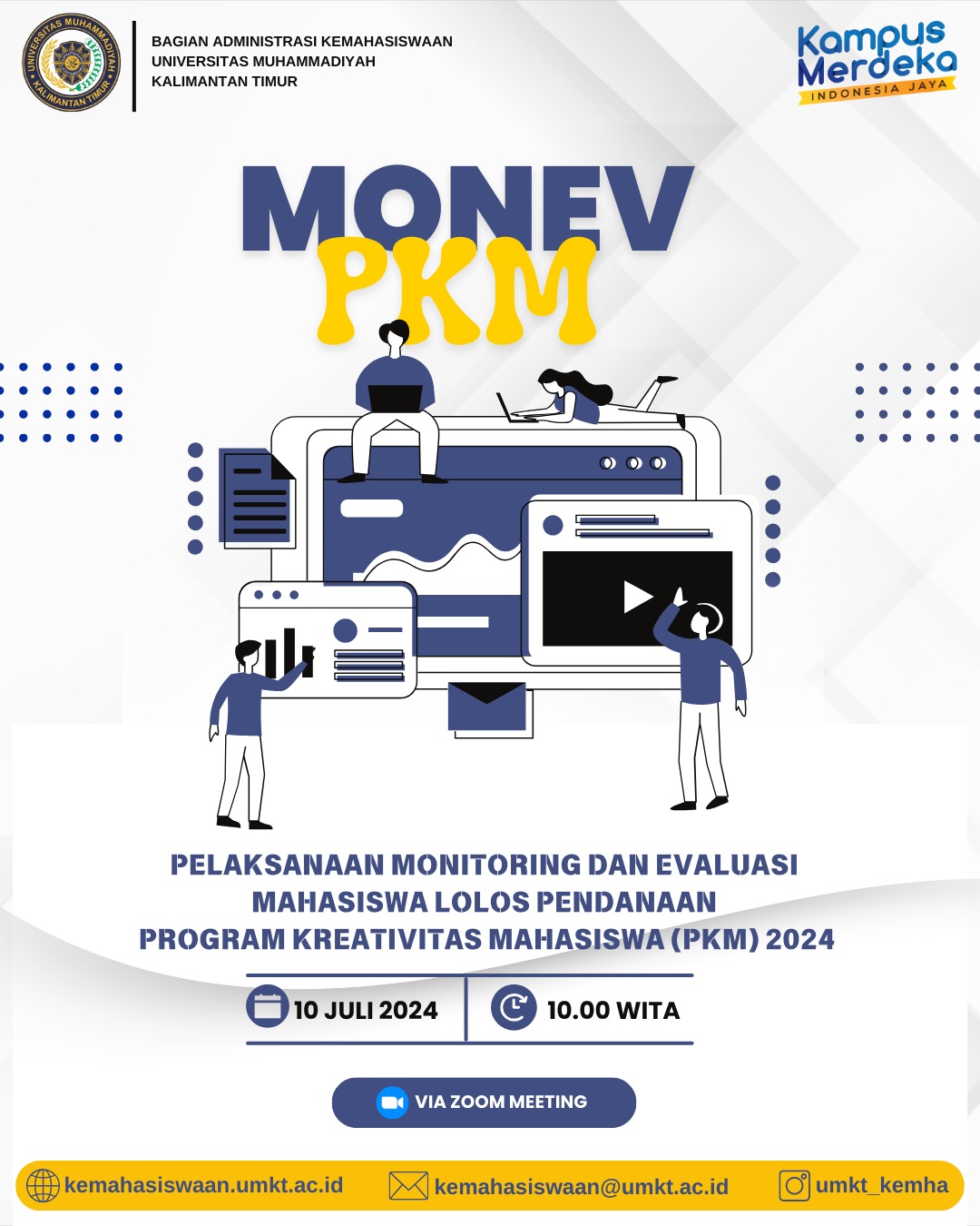SIAP BERKOMPETISI DI PKP2 PTMA DAN MONEV NASIONAL...!! TIM PKM UMKT MELAKSANAKAN MONEV INTERNAL