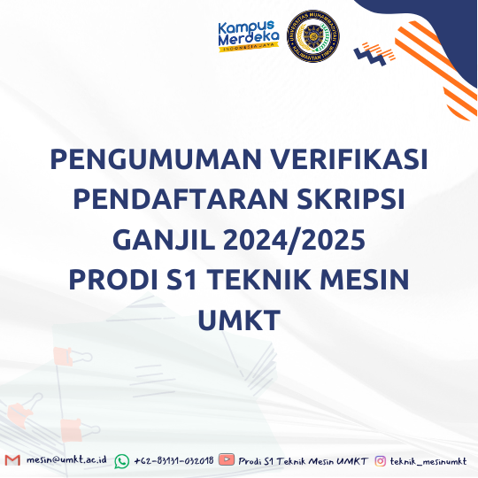 Pengumuman verifikasi pendaftaran Skripsi Ganjil 2024