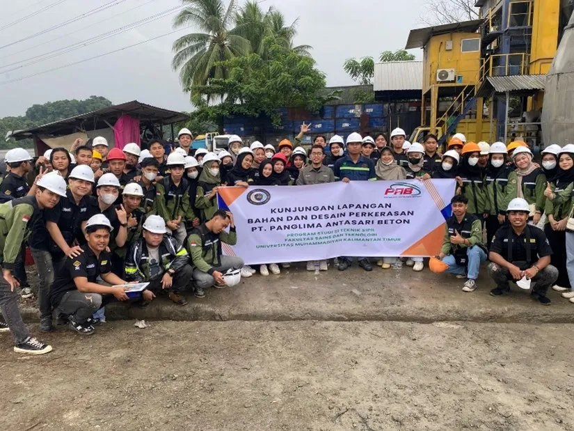 Mahasiswa Teknik Sipil UMKT Lakukan Kunjungan Industri ke PT. Panglima Antasari Beton