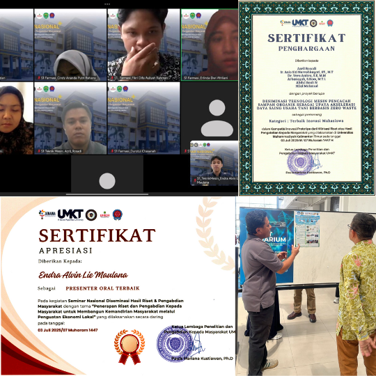 Prestasi Mahasiswa Prodi Teknik Mesin pada Seminar Nasional Desiminasi Hasil Riset