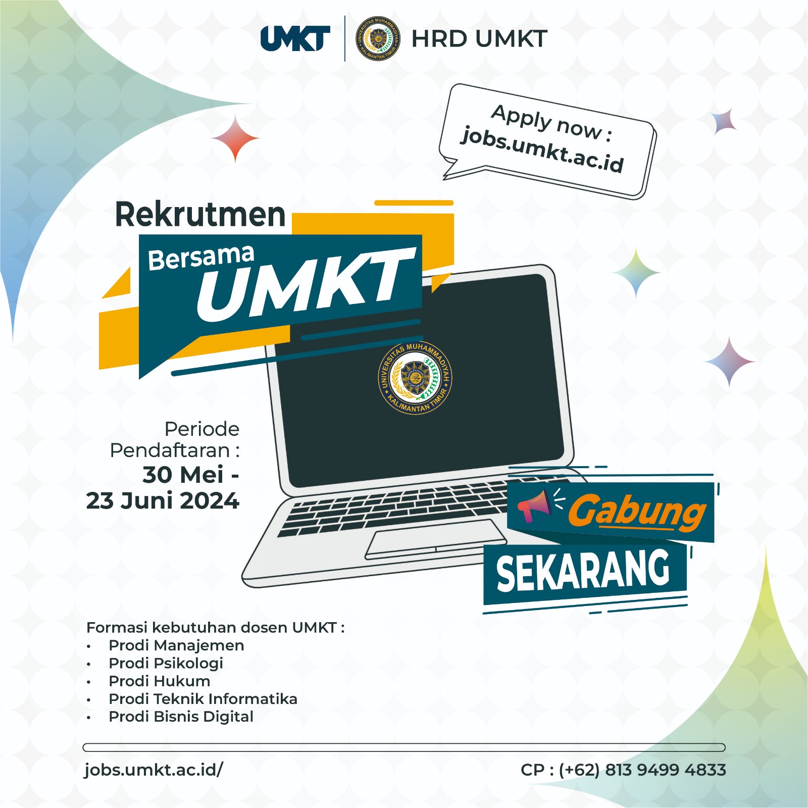 Rekrutmen Dosen UMKT