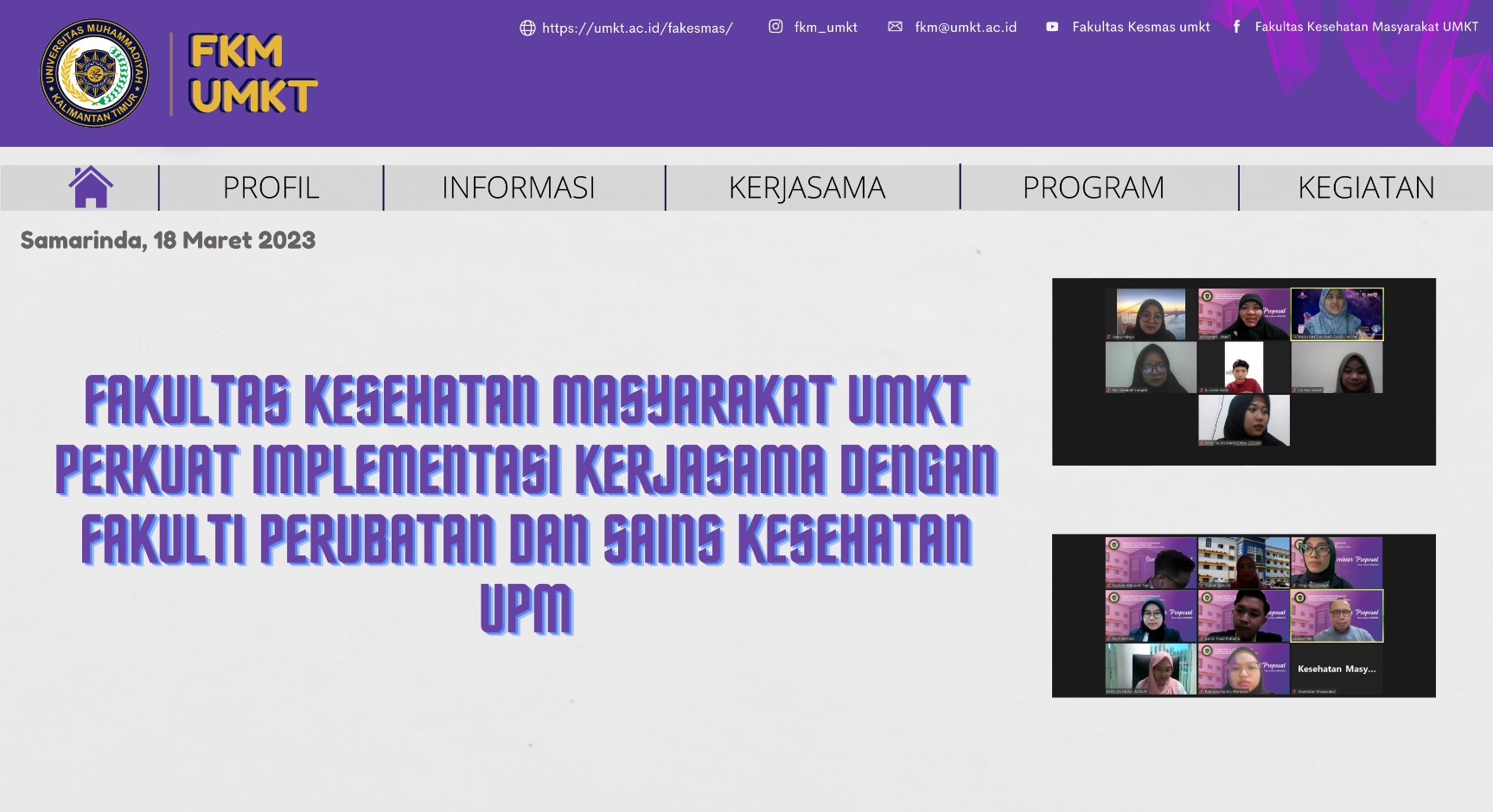 Fakultas Kesehatan Masyarakat UMKT Perkuat Implementasi Kerjasama dengan Fakulti Perubatan dan Sains Kesehatan UPM