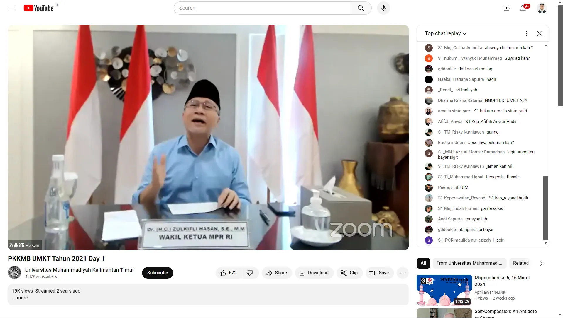 Siapkan SDM Unggul, UMKT Menggelar PKKMB Secara Virtual