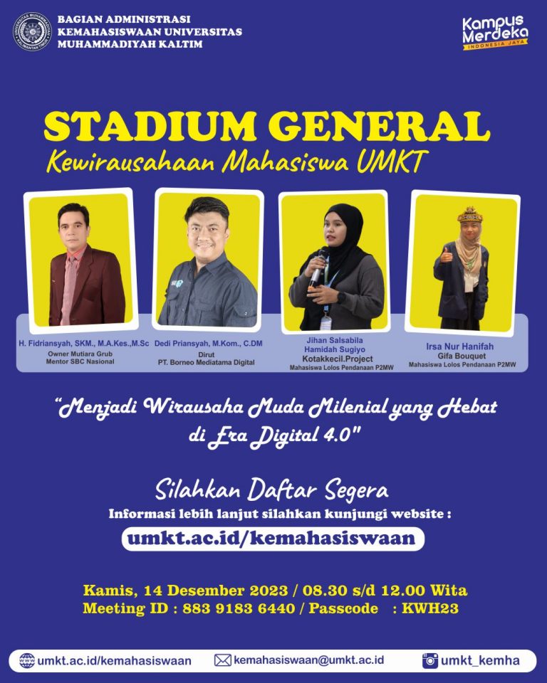 Stadium General Kewirausahaan Universitas Muhammadiyah Kalimantan Timur 2023