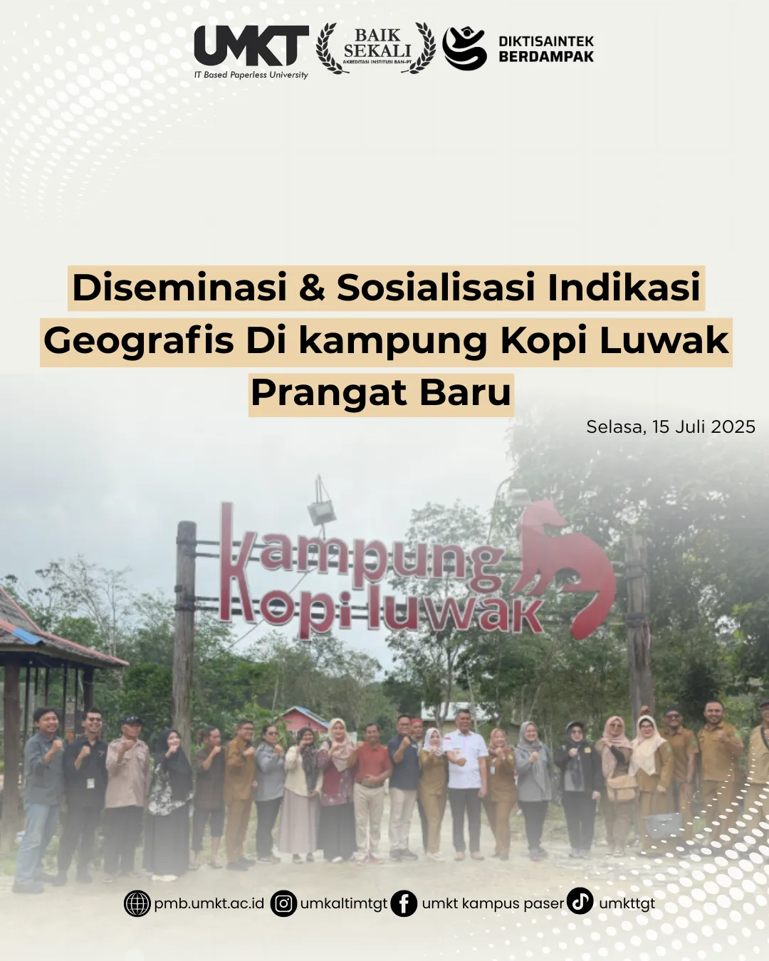 Diseminasi dan Sosialisasi Indikasi Geografis: Dorong Potensi Kopi Luwak Prangat Baru di Pasar Nasional