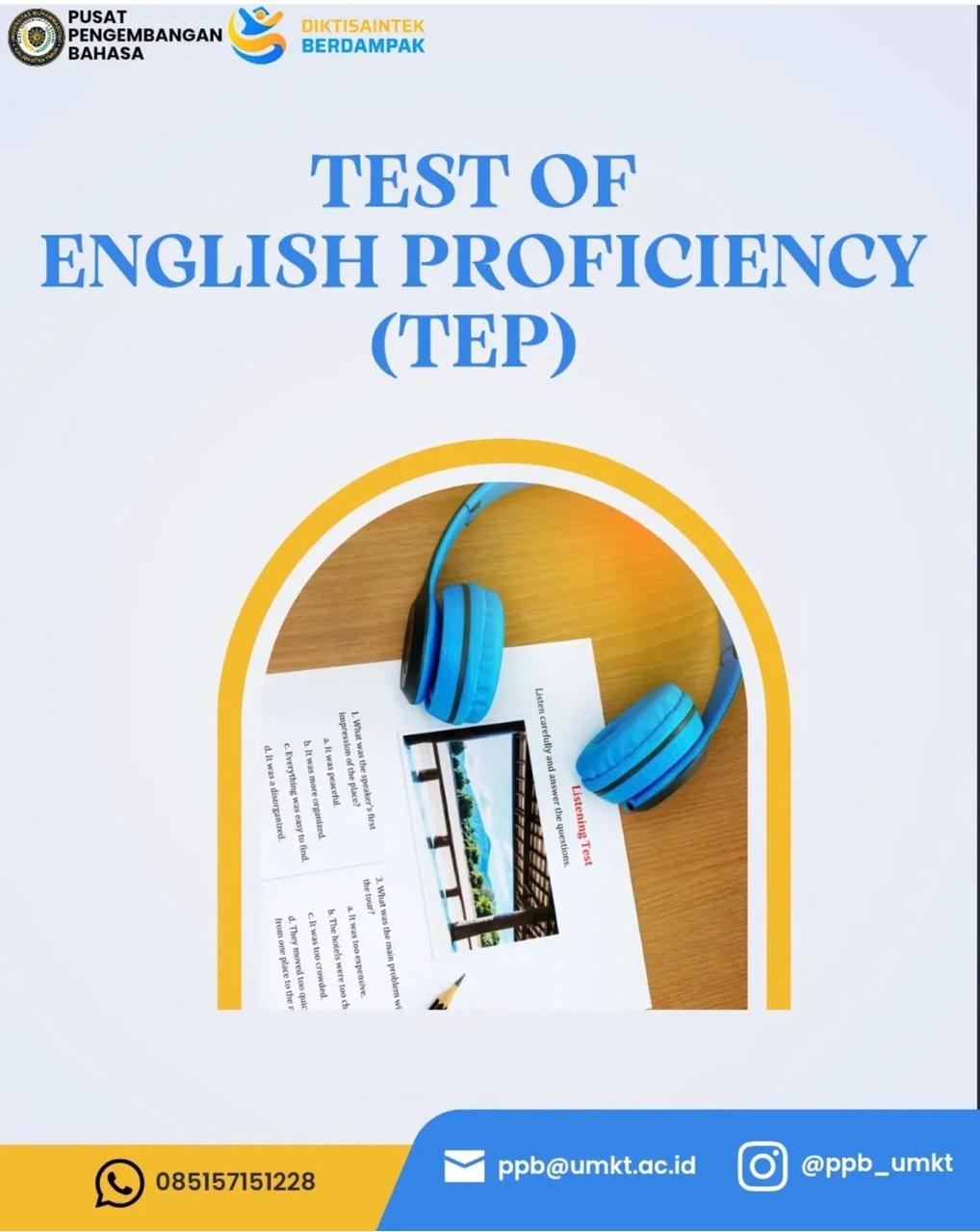 Jadwal Test English Profiency TEP
