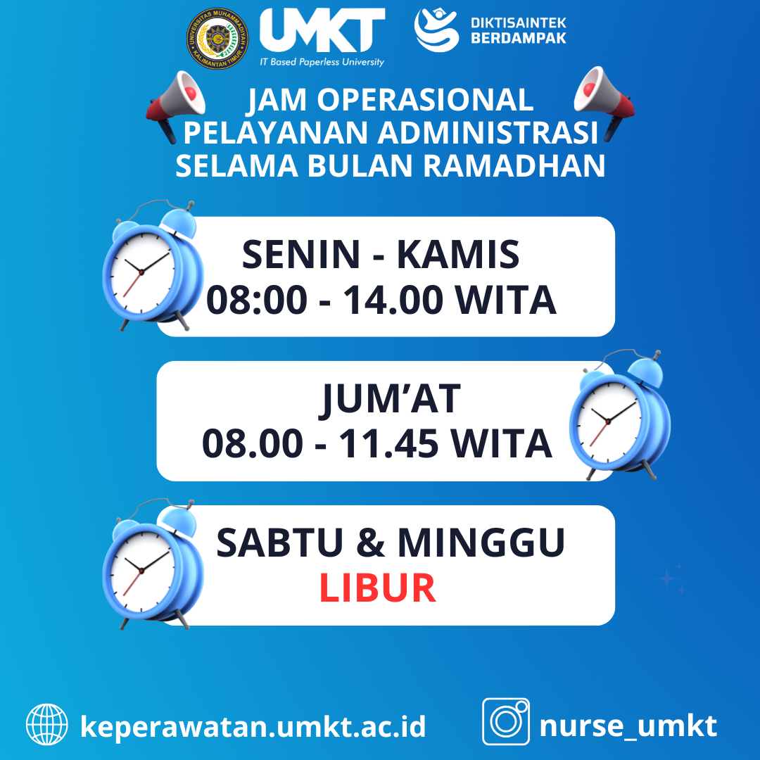 JAM OPERASIONAL PELAYANAN ADMINISTRASI PROGRAM STUDI SELAMA BULAN RAMADHAN