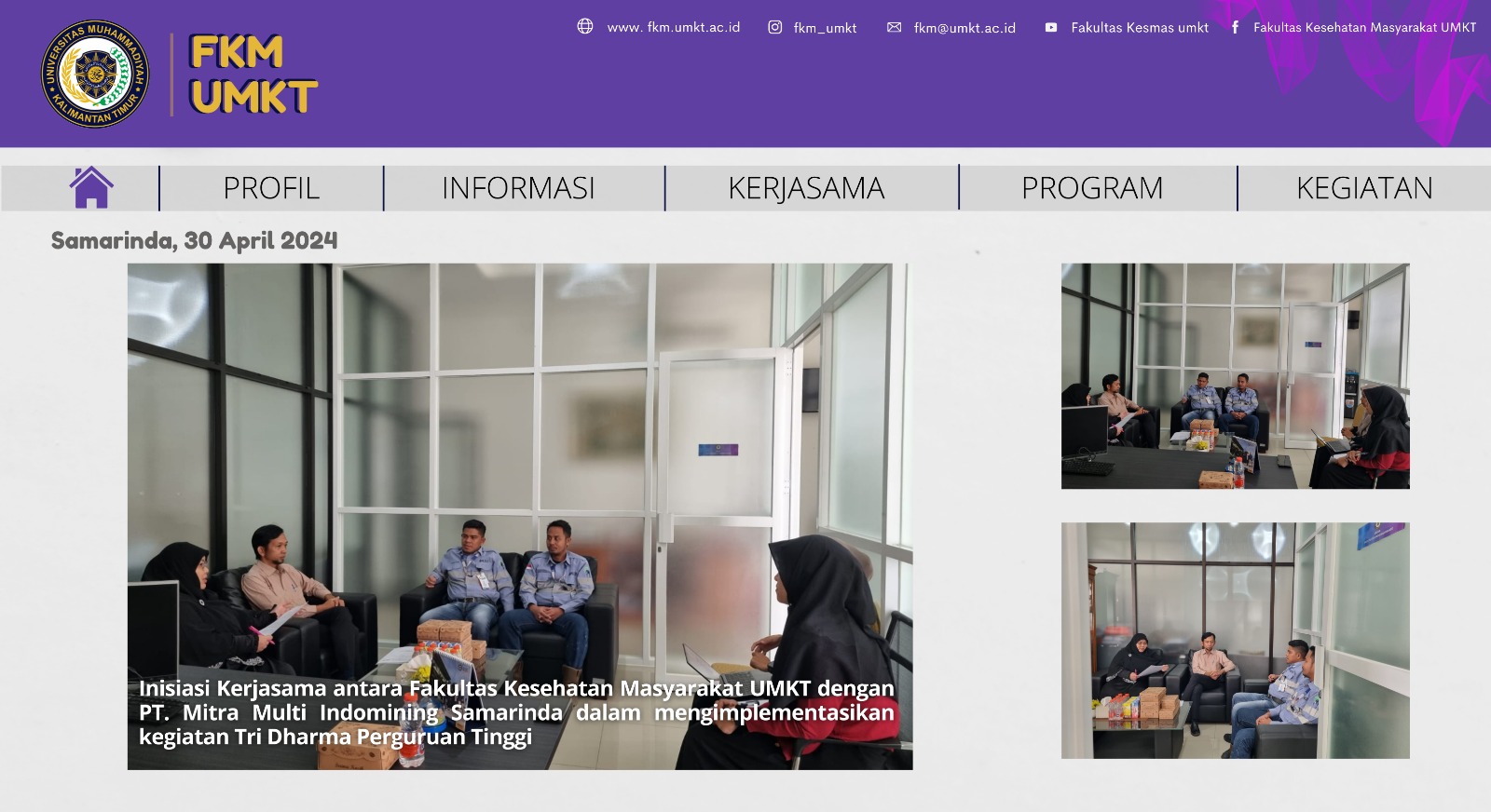 Inisiasi Kerjasama antara Fakultas Kesehatan Masyarakat UMKT dengan PT. Mitra Multi Indomining Samarinda dalam mengimplementasikan kegiatan Tri Dharma Perguruan Tinggi