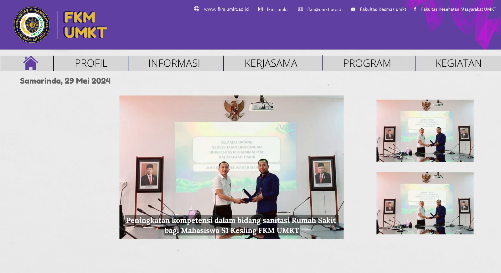 Peningkatan Kompetensi dalam bidang Sanitasi Rumah Sakit bagi Mahasiswa S1 Kesling FKM UMKT