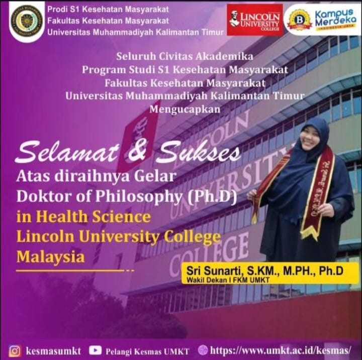 Dosen Prodi S1 Kesehatan Masyarakat menyelesaikan Gelar Doctoral di Lincoln University College, Malaysia
