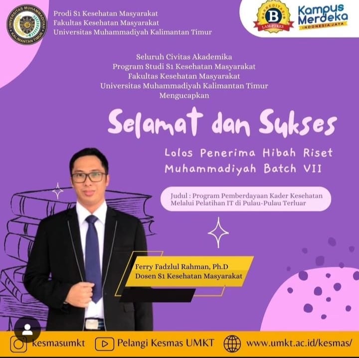 Dosen Prodi S1 Kesehatan Masyarakat Lolos Penerima Hibah Riset Muhammadiyah Batch VII