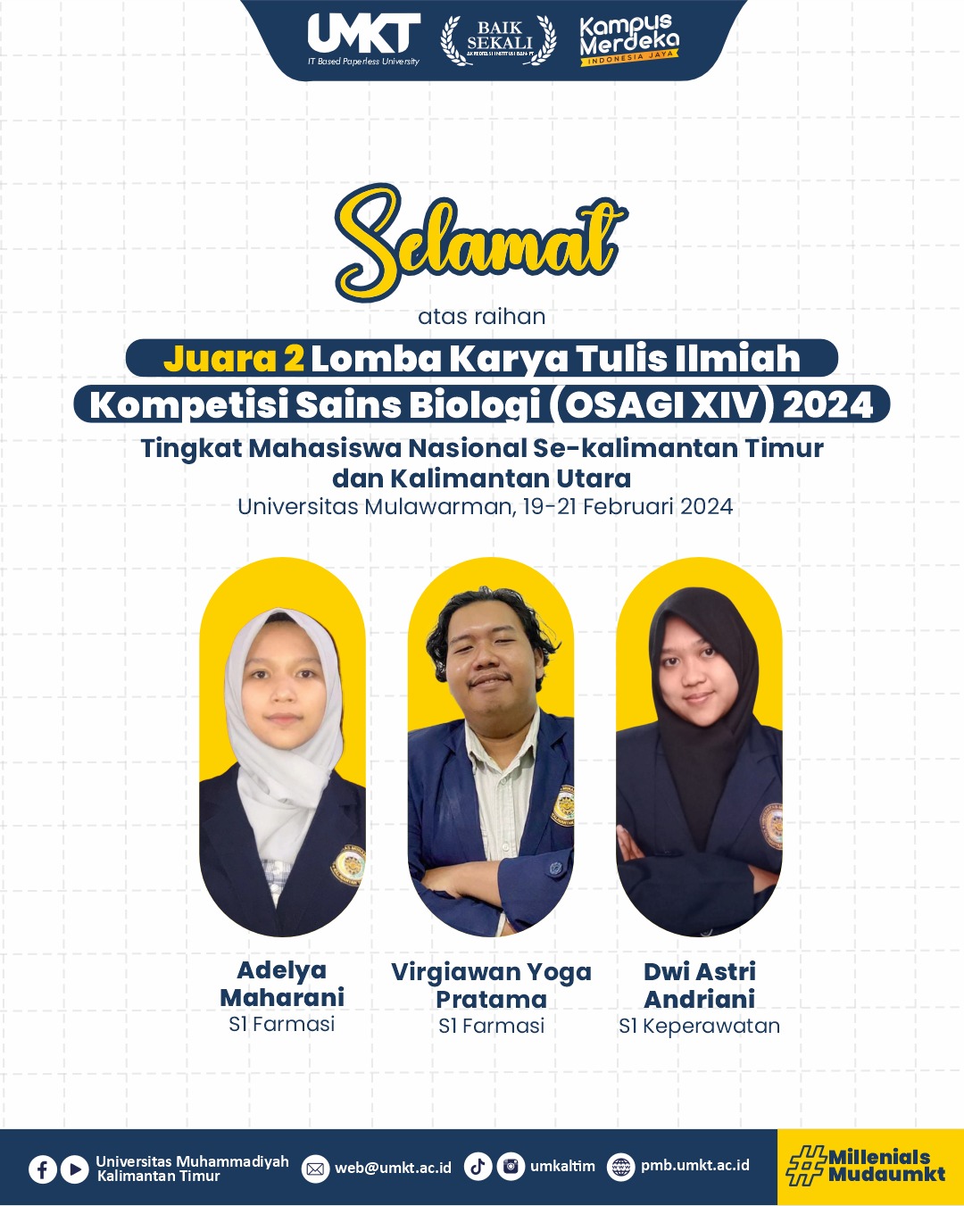 JUARA 2 LOMBA KARYA TULIS ILMIAH KOMPETISI SAINS BIOLOGI (OSAGI XIV) 2024