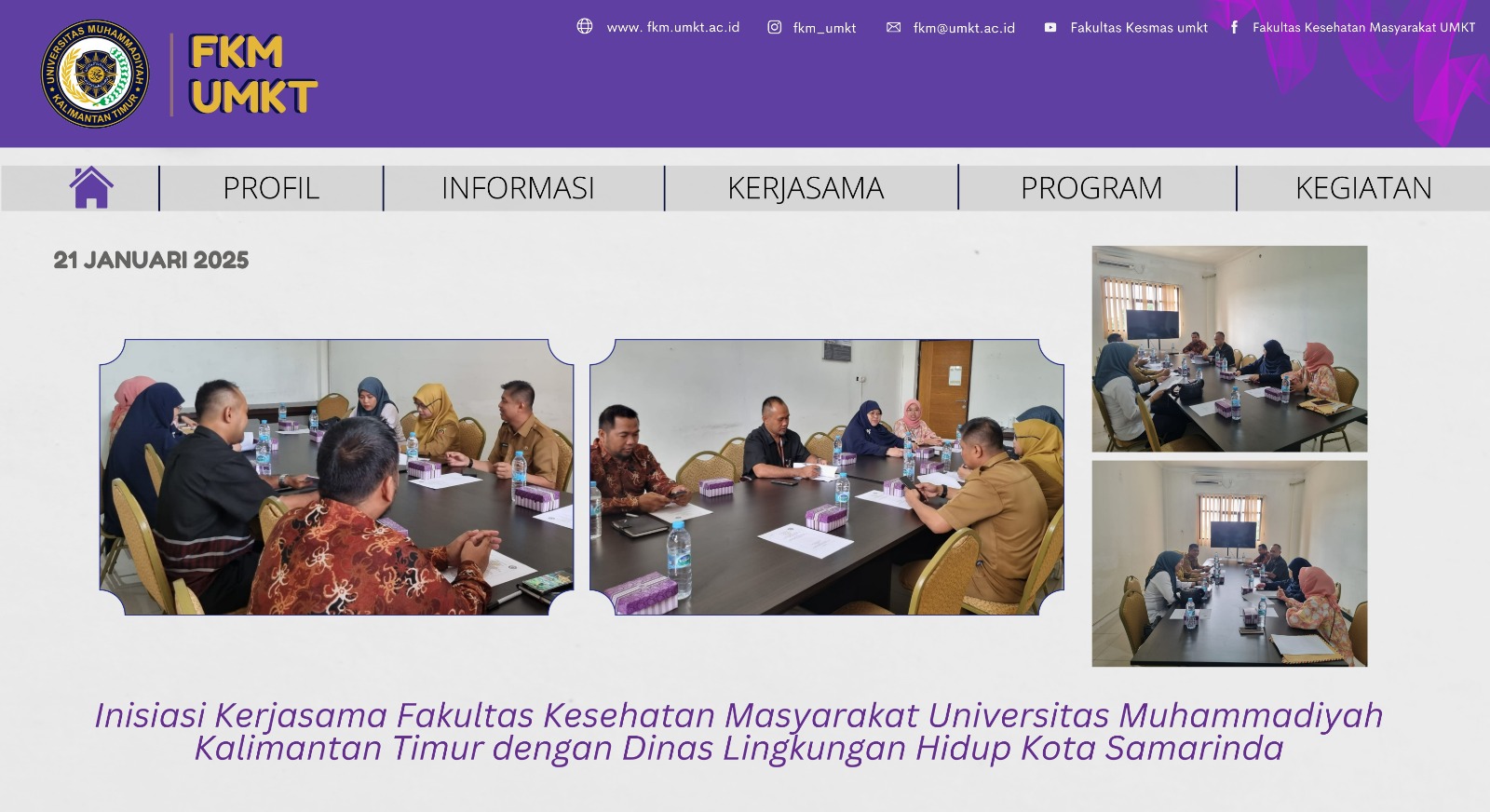 Inisiasi Kerjasama Fakultas Kesehatan Masyarakat Universitas Muhammadiyah Kalimantan Timur dengan Dinas Lingkungan Hidup Kota Samarinda
