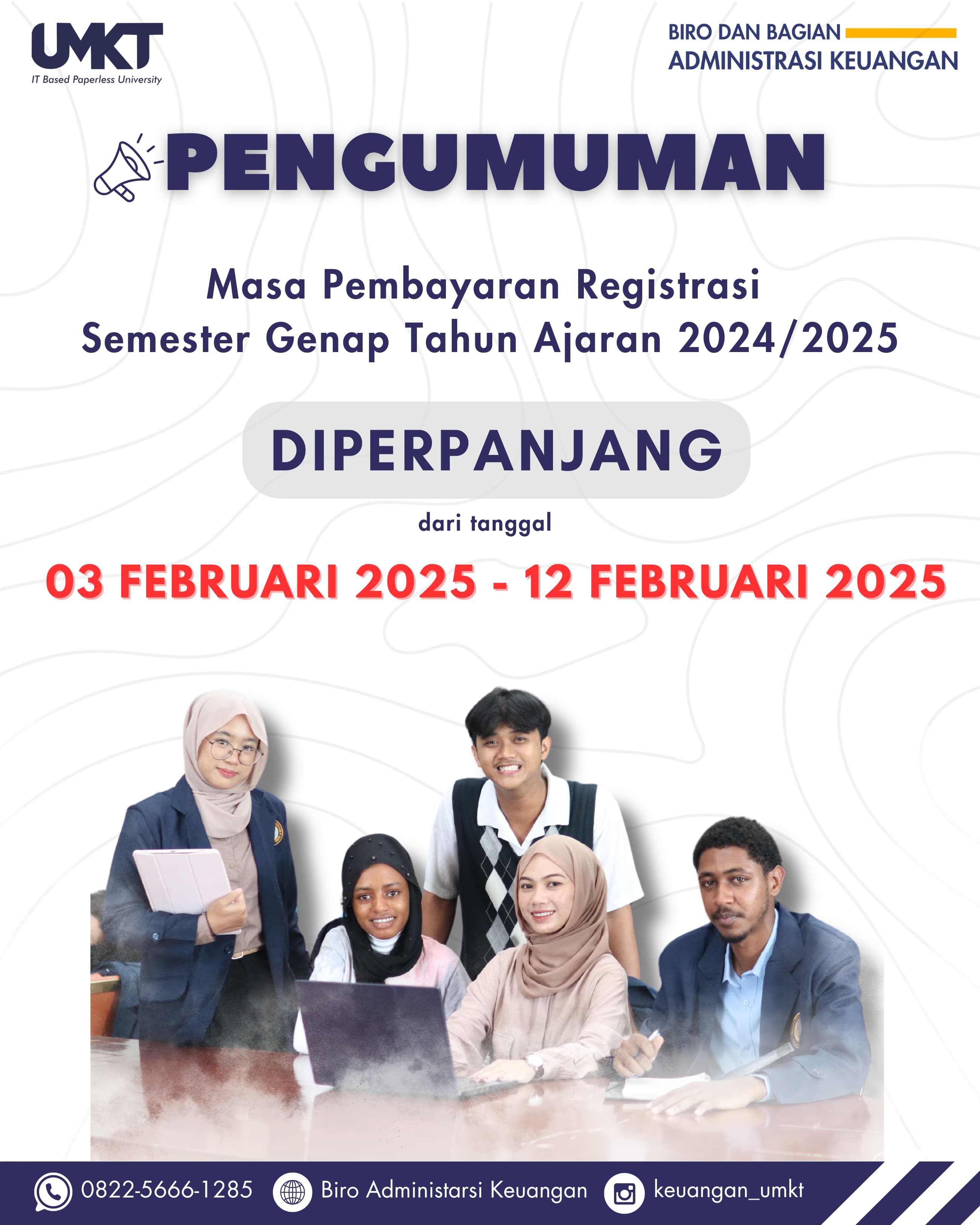 PERPANJANGAN MASA PEMBAYARAN Registrasi Semester Genap 2024/2025