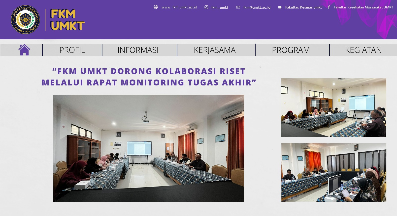 FKM UMKT Dorong Kolaborasi Riset Melalui Rapat Monitoring Tugas Akhir