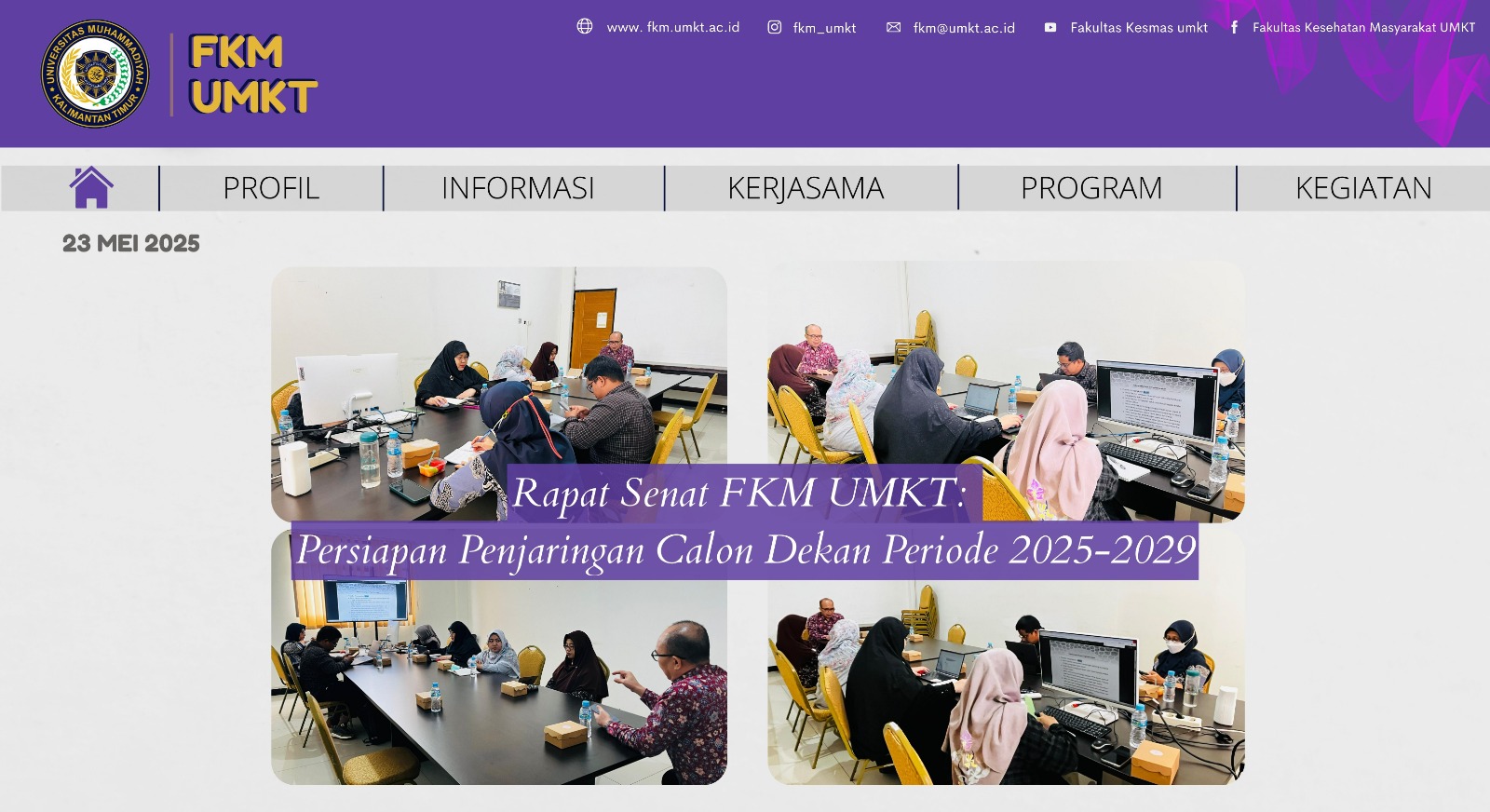 Rapat Senat FKM UMKT: Persiapan Penjaringan Calon Dekan Periode 2025-2029