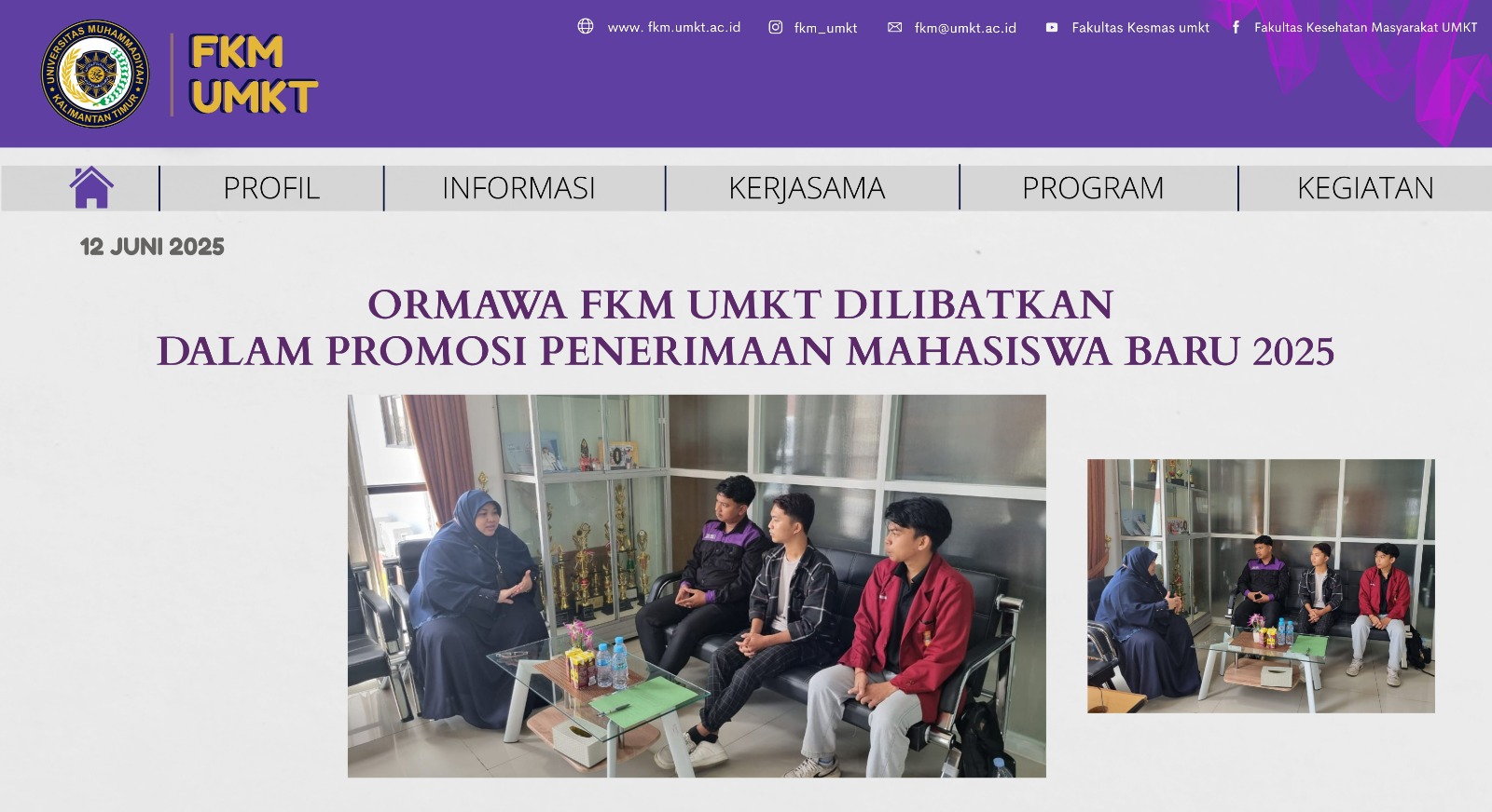 Ormawa FKM UMKT Dilibatkan dalam Promosi Penerimaan Mahasiswa Baru 2025