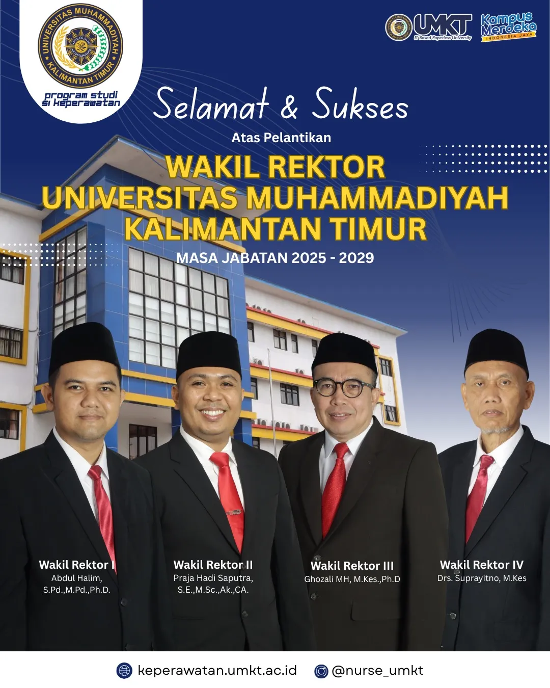 Pelantikan Wakil Rektor UMKT Periode 2025-2029