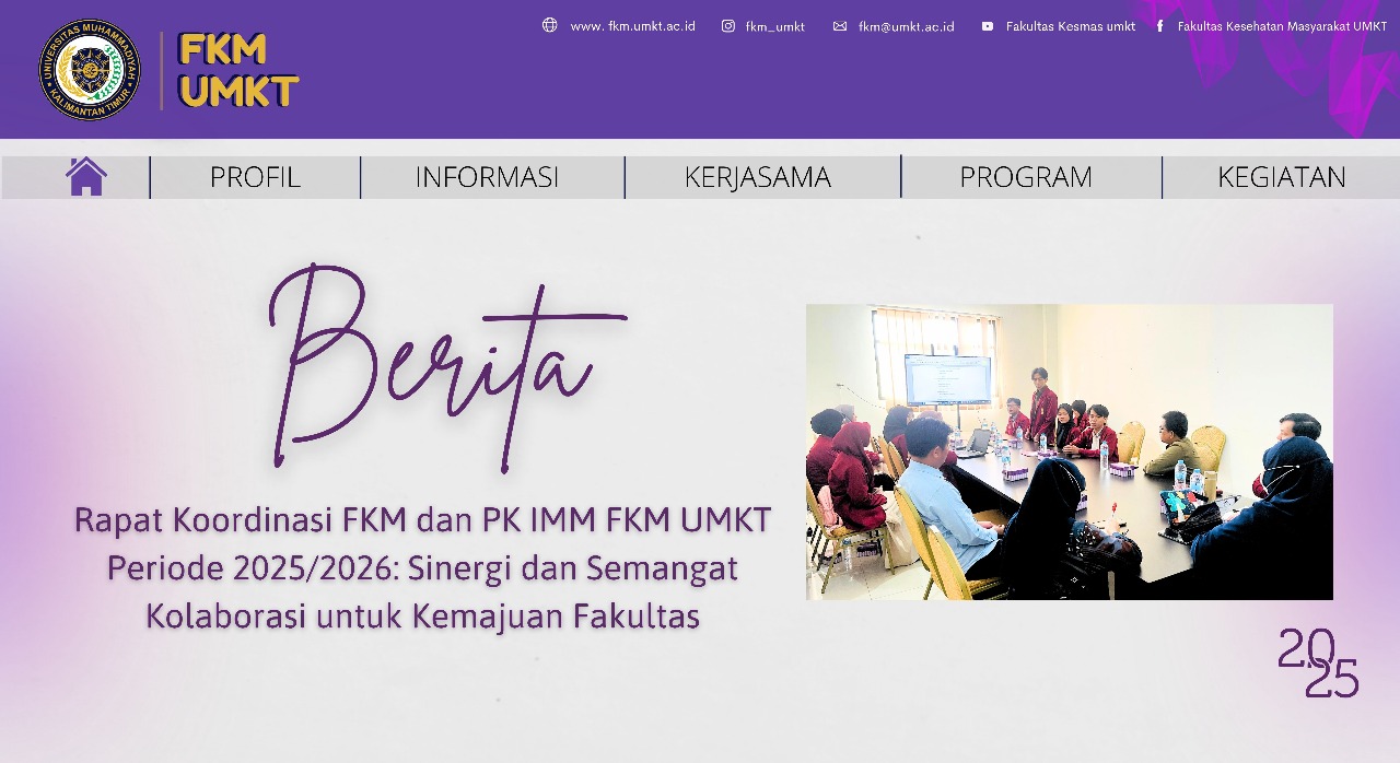 Rapat Koordinasi FKM dan PK IMM FKM UMKT Periode 2025/2026: Sinergi dan Semangat Kolaborasi untuk Kemajuan Fakultas