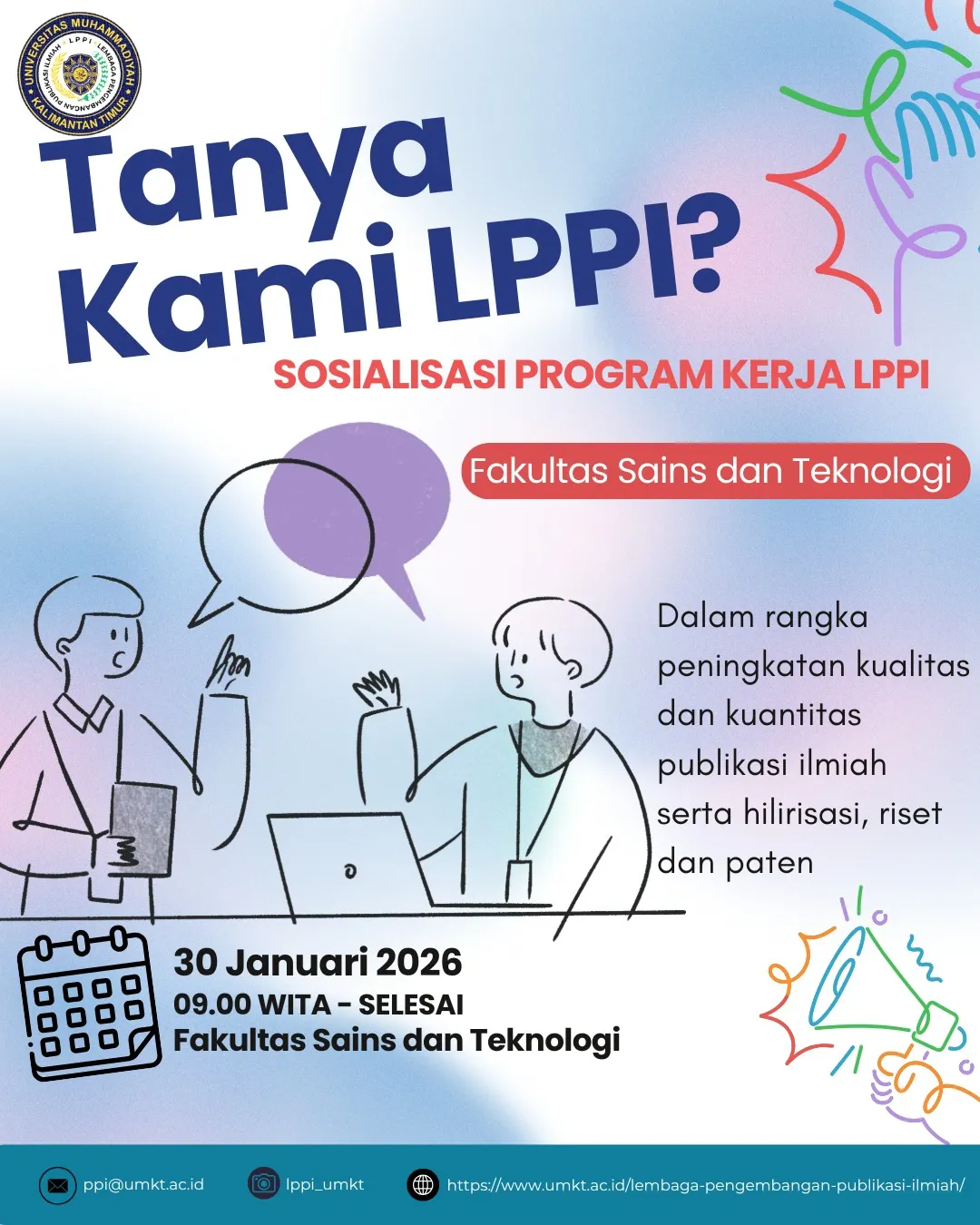 Sosialisasi Program Kerja Lembaga Pengembangan Publikasi Ilmiah di Fakultas Sains dan Teknologi.