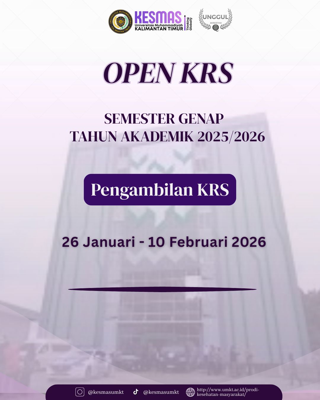 OPEN KRS SEMESTER GENAP